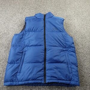 Eddie Bauer Vest Mens XLT Blue Goose Down Full Zip Quilted Puffer Jacket Outdoor